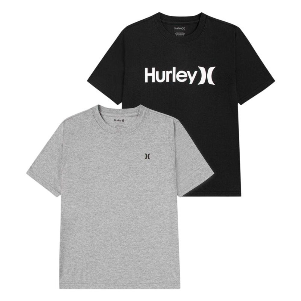 Hurley Childrens/Kids Core Logo T-Shirt (Pack of 2) / Dark Grey Heather
